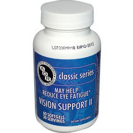 Advanced Orthomolecular Research AOR, Classic Series, Vision Support II, 60 Softgels