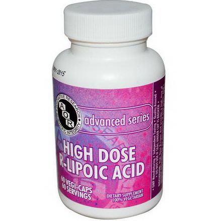 Advanced Orthomolecular Research AOR, High Dose R-Lipoic Acid, 60 Veggie Caps