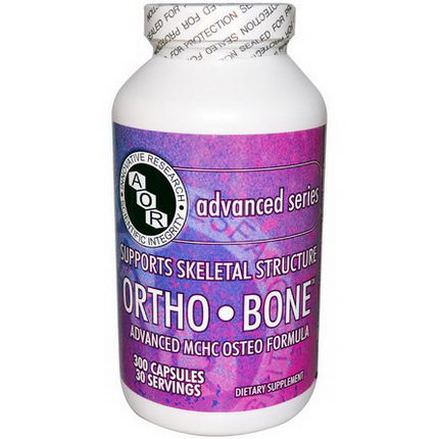 Advanced Orthomolecular Research AOR, Ortho Bone, Advanced MCHC Osteo Formula, 300 Capsules