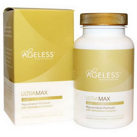 Ageless Foundation Laboratories, UltraMax Gold with AlphaNeuro Complex, 90 Capsules