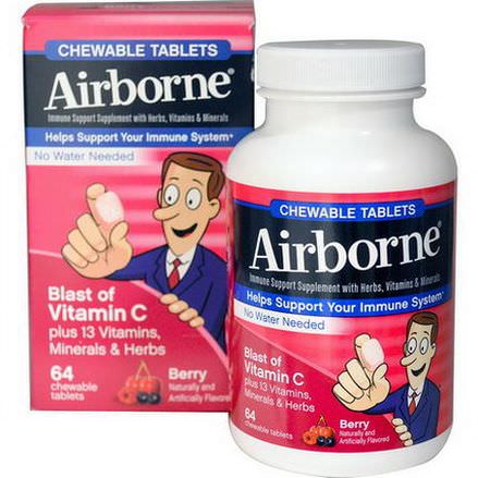 AirBorne, Chewable Tablets, Berry, 64 Chewable Tablets