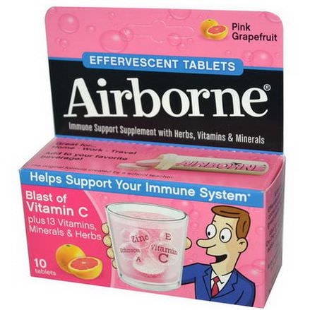 AirBorne, Effervescent Tablets, Pink Grapefruit, 10 Tablets
