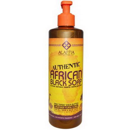 Alaffia, Authentic African Black Soap, Lavender Ylang Ylang 475ml