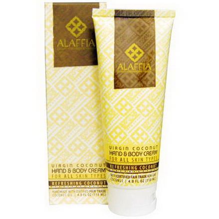 Alaffia, Virgin Coconut Hand&Body Cream, Refreshing Coconut 118ml