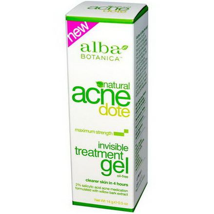 Alba Botanica, Acne Dote, Invisible Treatment Gel, Oil-Free 14g