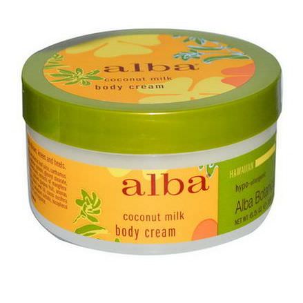Alba Botanica, Body Cream, Coconut Milk 180g