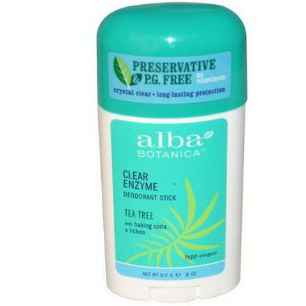Alba Botanica, Clear Enzyme Deodorant Stick, Tea Tree 57g