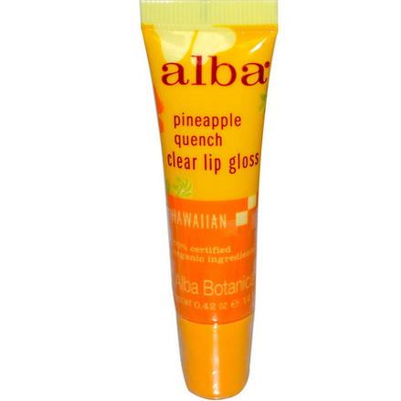 Alba Botanica, Clear Lip Gloss, Pineapple Quench 12g