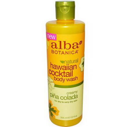 Alba Botanica, Hawaiian Cocktail Body Wash, Creamy Pina Colada 355ml