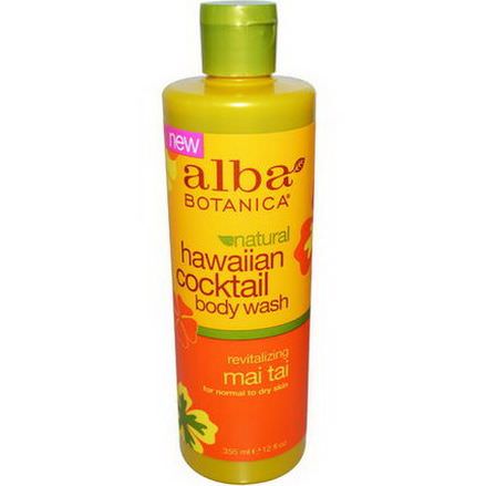 Alba Botanica, Hawaiian Cocktail Body Wash, Revitalizing Mai Tai 355ml