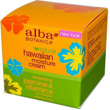 Alba Botanica, Hawaiian Moisture Cream, Jasmine&Vitamin E 85g