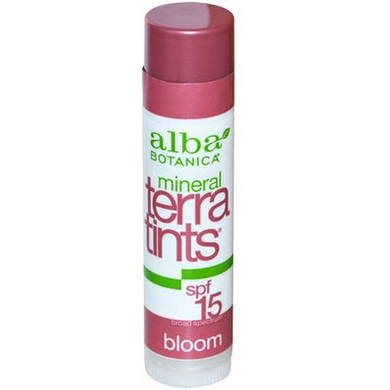 Alba Botanica, Mineral TerraTints Lip Balm, Bloom, SPF 15 4.2g