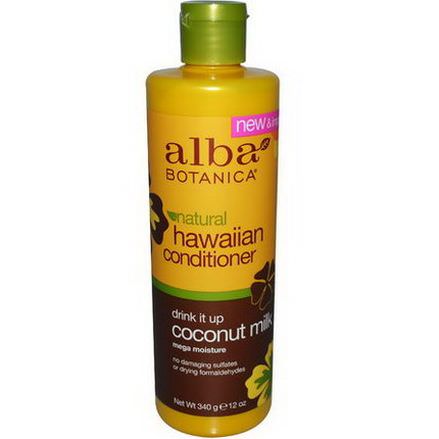 Alba Botanica, Natural Hawaiian Conditioner, Drink It up Coconut Milk 340g