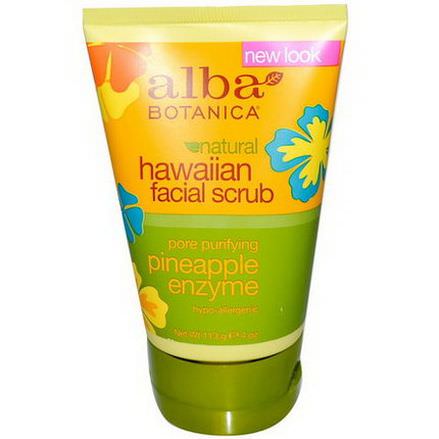 Alba Botanica, Natural Hawaiian Facial Scrub, Pineapple Enzyme 113g