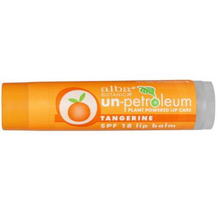 Alba Un-Petroleum, Botanica, Plant Powered Lip Care, Tangerine, SPF 18, Lip Balm 4.2g
