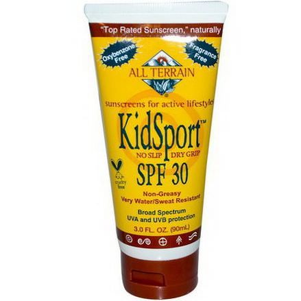 All Terrain, KidSport SPF 30, Fragrance Free 90ml
