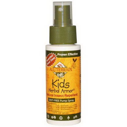 All Terrain, Kids Herbal Armor, Natural Insect Repellent, Deet-Free Pump Spray 60ml