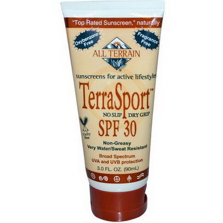All Terrain, TerraSport, Sunscreen, SPF 30, Fragrance Free 90ml