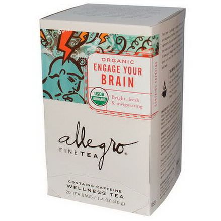 Allegro Fine Tea, Organic Engage Your Brain, 20 Tea Bags 40g