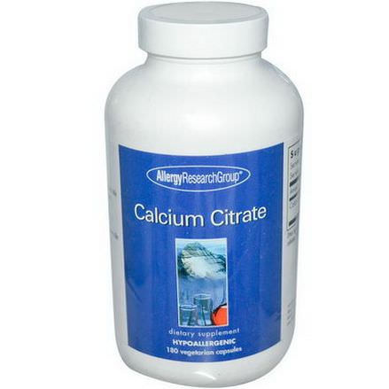 Allergy Research Group, Calcium Citrate, 180 Veggie Caps