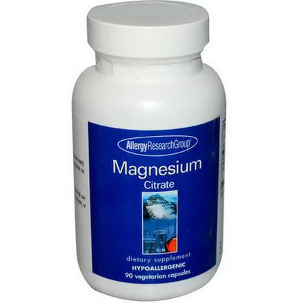 Allergy Research Group, Magnesium Citrate, 90 Veggie Caps