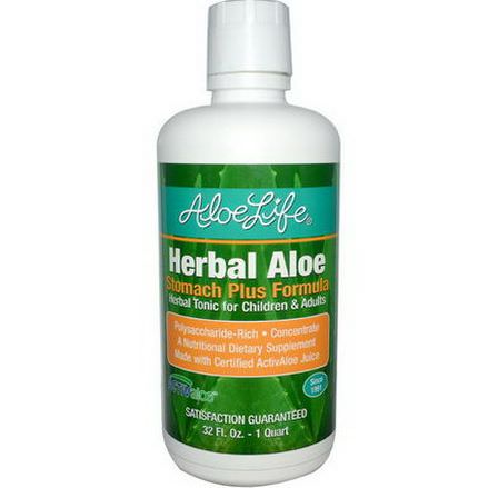 Aloe Life International, Inc, Herbal Aloe, Stomach Plus Formula 1 Quart
