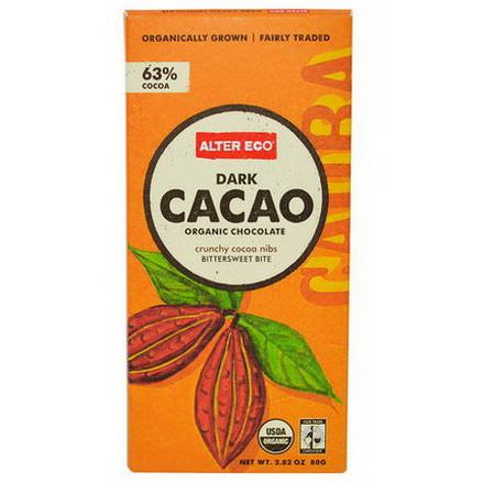 Alter Eco, Organic Chocolate, Dark Cacao 80g