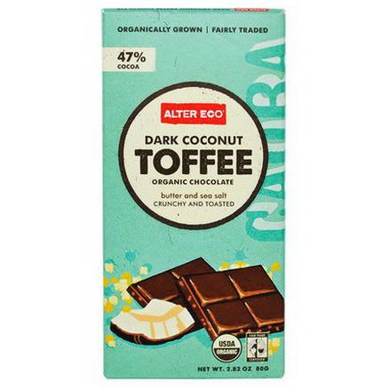 Alter Eco, Organic Chocolate, Dark Coconut Toffee 80g