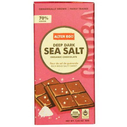 Alter Eco, Organic Chocolate, Deep Dark Sea Salt 80g