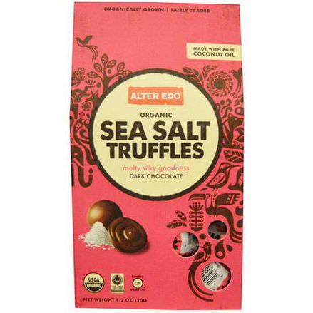 Alter Eco, Organic Sea Salt Truffles, Dark Chocolate 120g