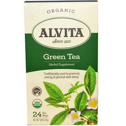 Alvita Teas, Green Tea, Organic, 24 Bags 51g