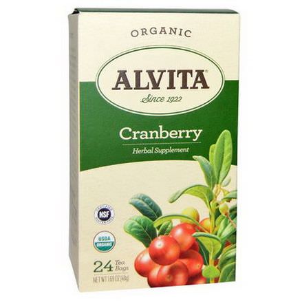 Alvita Teas, Organic Cranberry, 24 Tea Bags 48g