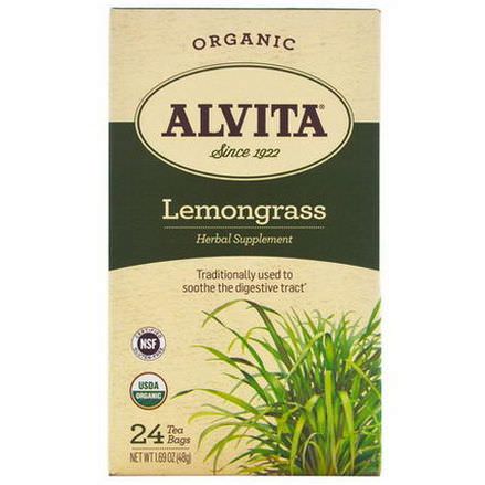 Alvita Teas, Organic, Lemongrass Tea, Caffeine Free, 24 Tea Bags 48g