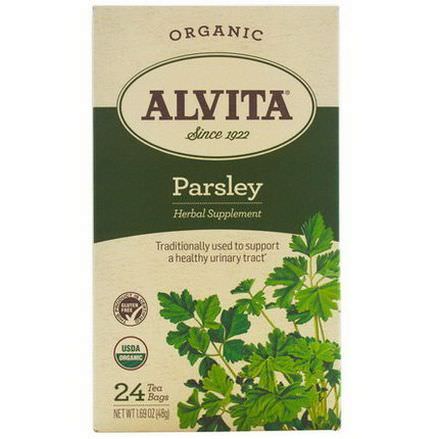 Alvita Teas, Organic, Parsley Tea, Caffeine Free, 24 Tea Bags 48g