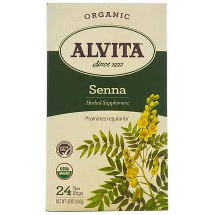 Alvita Teas, Organic, Senna Tea, Caffeine Free, 24 Tea Bags 45.6g