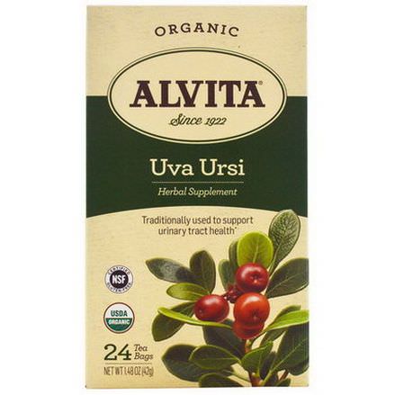 Alvita Teas, Organic, Uva Ursi Tea, Caffeine Free, 24 Tea Bags 42g