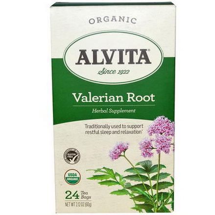 Alvita Teas, Valerian Root, Organic, Caffeine Free, 24 Bags 60g