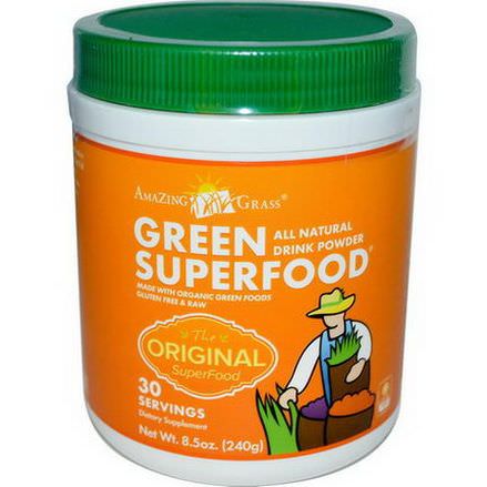 Amazing Grass, Green Super Food, All Natural Drink Powder 240g