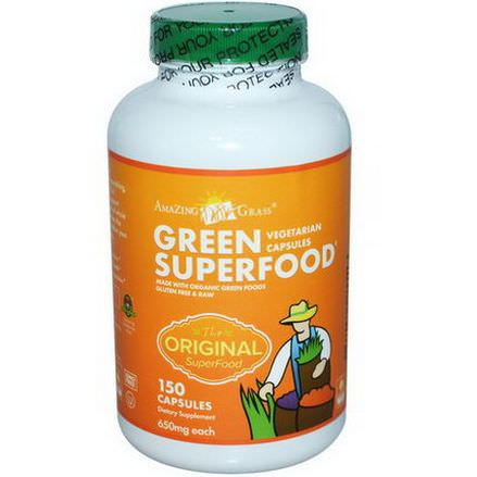 Amazing Grass, Green SuperFood, 650mg, 150 Capsules