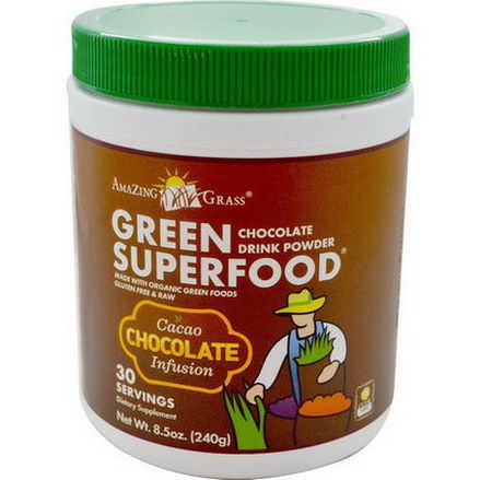 Amazing Grass, Green SuperFood, Chocolate Drink Powder 240g