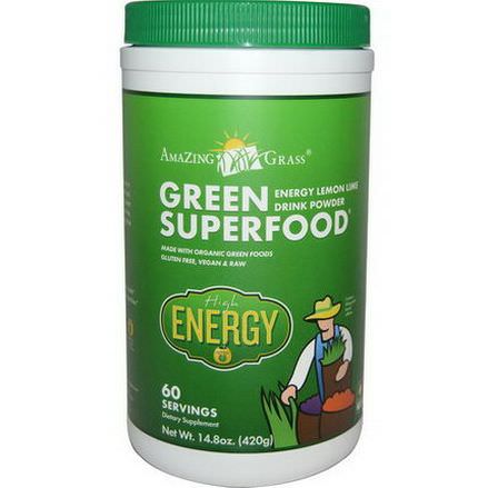Amazing Grass, Green Superfood, Energy Lemon Lime Drink Powder 420g
