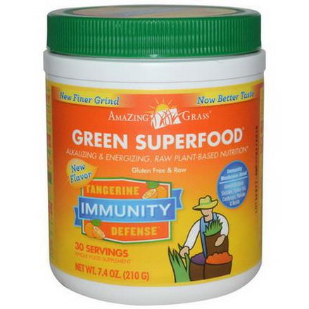 Amazing Grass, Green Superfood, Immunity, Tangerine 210g