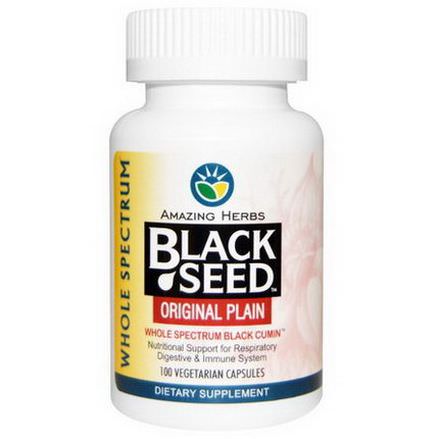 Amazing Herbs, Black Seed, Original Plain, 100 Veggie Caps