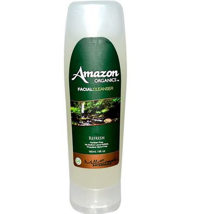 Amazon Organics, Facial Cleanser, Refresh 180ml