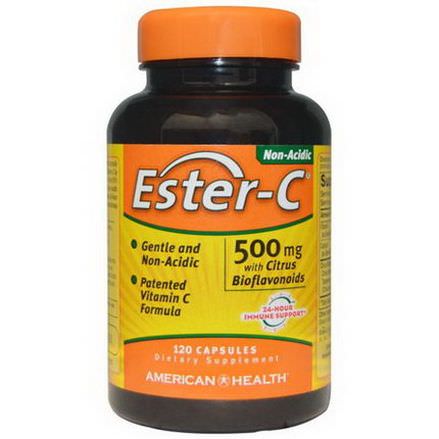 American Health, Ester-C with Citrus Bioflavonoids, 500mg, 120 Capsules
