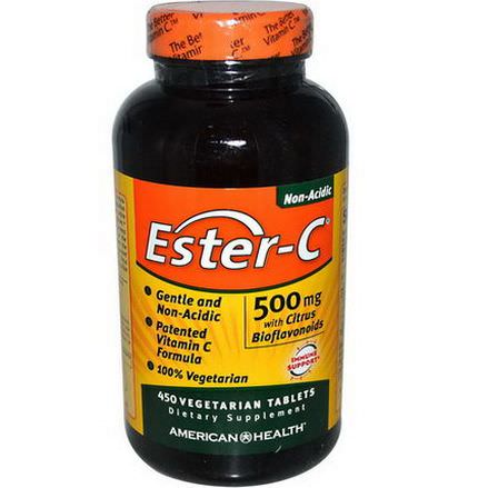 American Health, Ester-C, with Citrus Bioflavonoids, 500mg, 450 Veggie Tabs