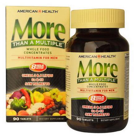 American Health, More Than A Multiple, Multivitamin for Men, 90 Tablets