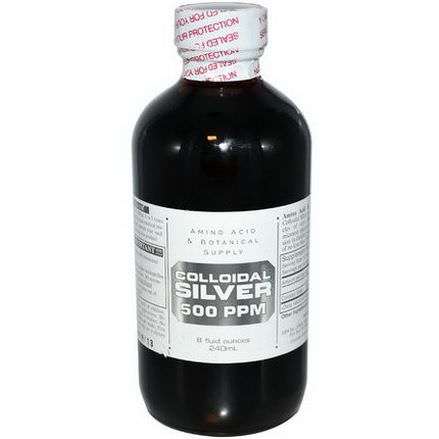 Amino Acid&Botanical Supply, Colloidal Silver, 500 ppm 240ml