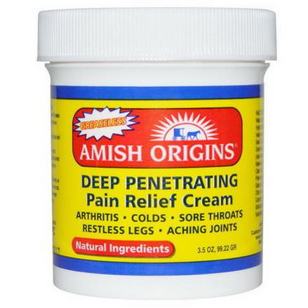 Amish Origins, Deep Penetrating Pain Relief Cream 99.22g