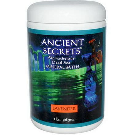 Ancient Secrets, Lotus Brand Inc. Aromatherapy Dead Sea Mineral Baths, Lavender 908g